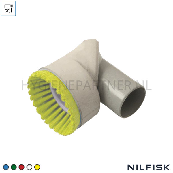 RT421417-60 Nilfisk opzetstuk 70 mm met ronde borstel 38 mm PP borstelharen geel