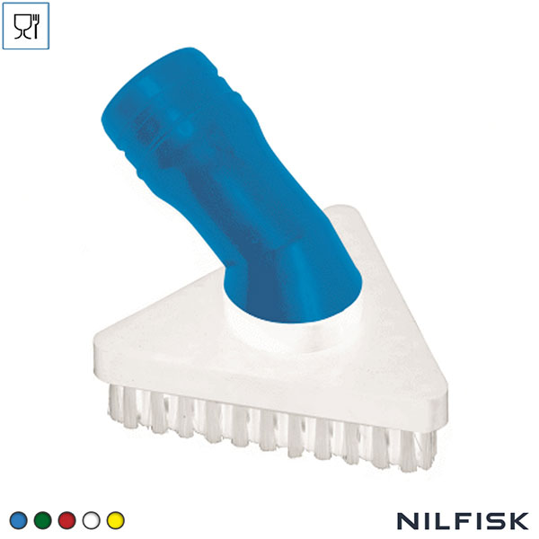 RT421647-30 Nilfisk driehoekige opzetborstel D40 40 mm FDA blauw