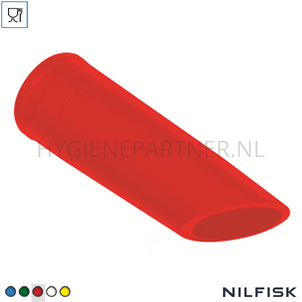 RT421649-40 Nilfisk tuit siliconen FDA D40 Ø40 mm rood