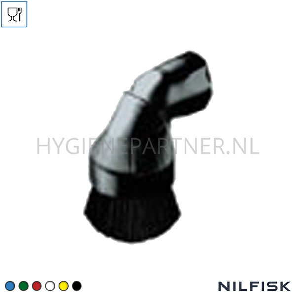 RT424743-90 Nilfisk opzetstuk ronde borstel 70 mm ring zwart