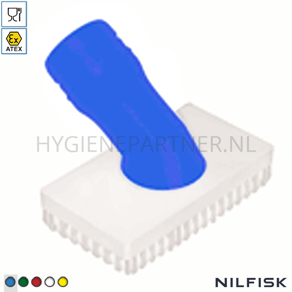 RT424905-30 Nilfisk rechthoekige borstel FDA D40 ATEX II2GD blauw