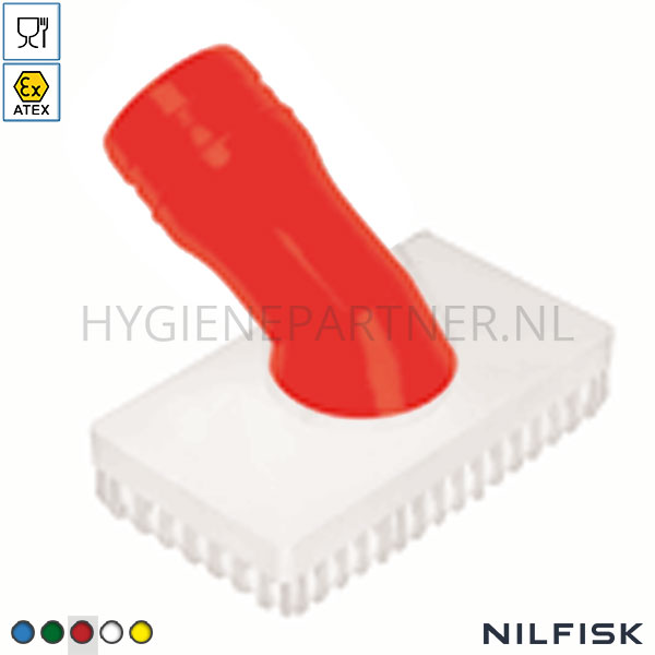 RT424905-40 Nilfisk rechthoekige borstel FDA D40 ATEX II2GD rood