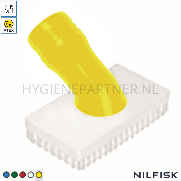 RT424905-60 Nilfisk rechthoekige borstel FDA D40 ATEX II2GD geel