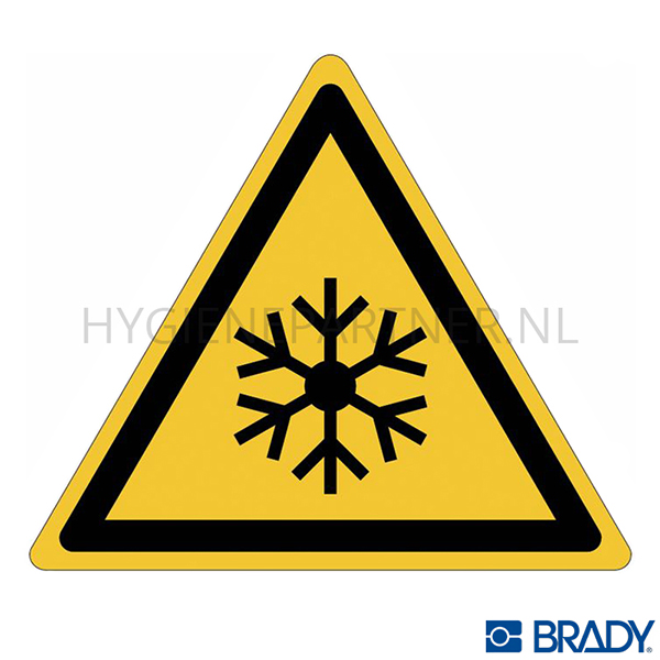 SB051510 Sticker waarschuwing lage temperaturen W010 driehoek