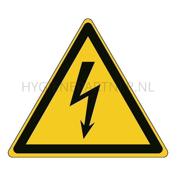 SB051338 Sticker gevaarlijke elektrische spanning W012 driehoek