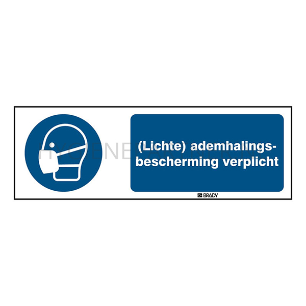 SB051692 Sticker lichte ademhalingsbescherming verplicht M016 horizontaal