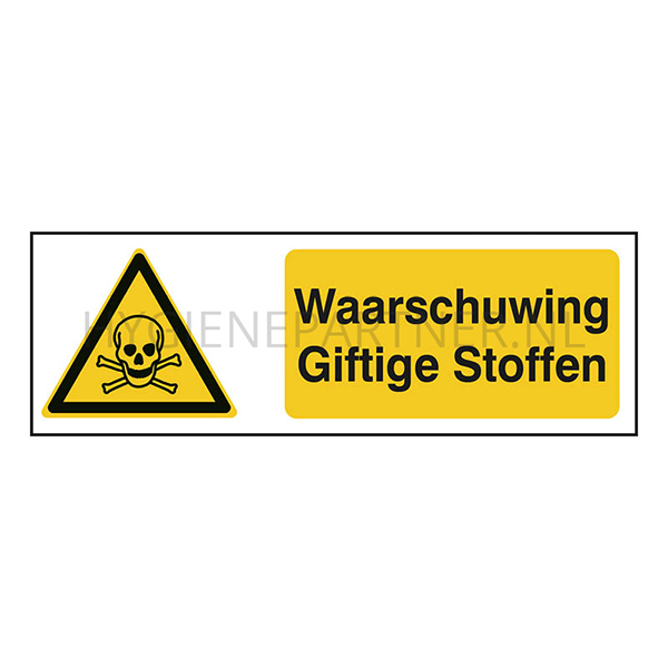 SB051923 Sticker waarschuwing giftige stoffen W016 horizontaal
