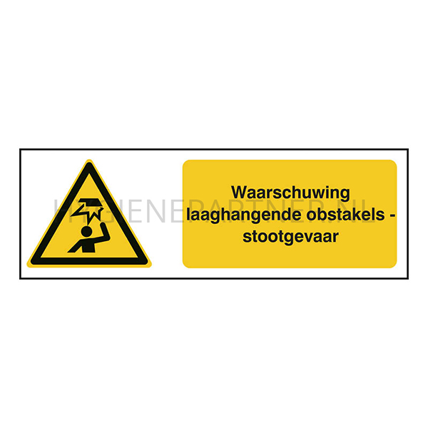 SB051936 Sticker waarschuwing laaghangende obstakels W020 horizontaal