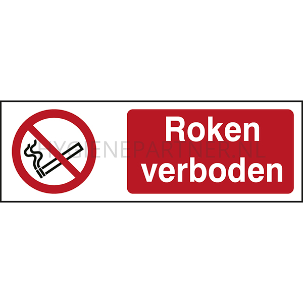 SB052438 Sticker roken verboden P002 B-862 horizontaal