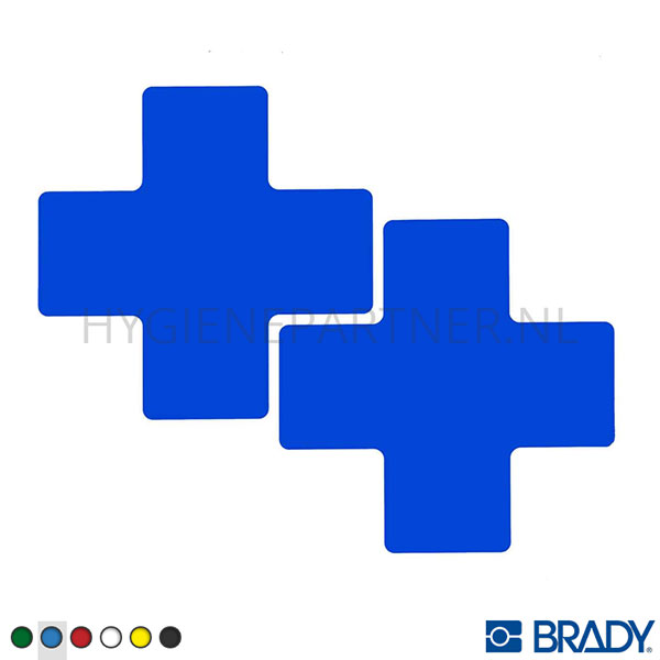 SB301067-30 Vloermarkering plusteken Brady ToughStripe 76x203 mm blauw