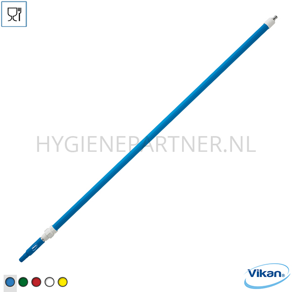 VK061004-30 Vikan 2973Q3 telescoopsteel aluminium met waterdoorvoer 1600 tot 2780 mm blauw