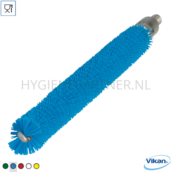 VK201020-30 Vikan 53543 pijpborstel medium voor flexibele doorvoerkabel 12x200 mm blauw