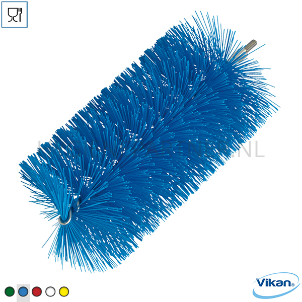 VK201034-30 Vikan 53913 pijpborstel medium voor flexibele doorvoerkabel 90x200 mm blauw