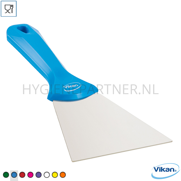 VK251010-30 Vikan 40093 handschraper polypropyleen met RVS blad 100 mm blauw