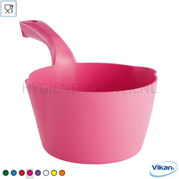 VK451008-43 Vikan 56811 ronde handschep food polypropyleen 1000 ml roze