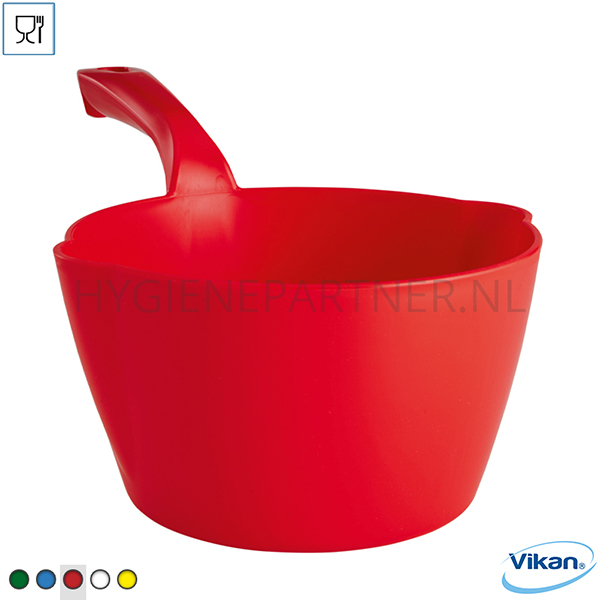 VK451009-40 Vikan 56824 ronde handschep food polypropyleen 2000 ml rood
