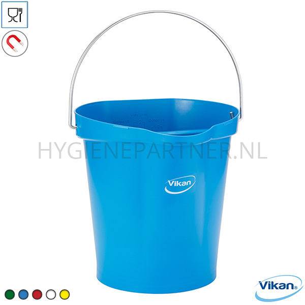 VK501007-30 Vikan 56943 emmer lekvrij detecteerbaar polypropyleen 12 liter blauw
