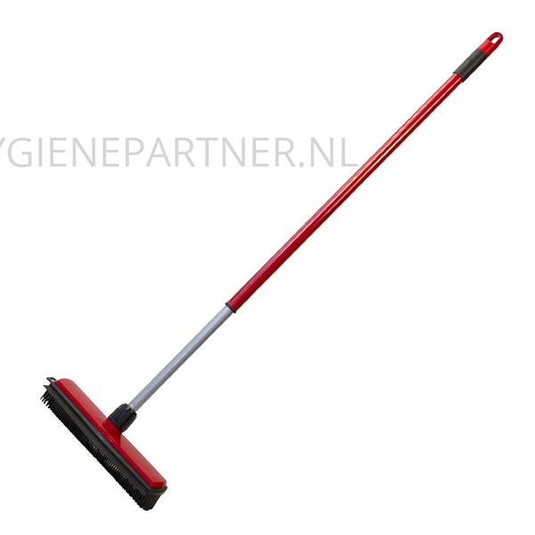 het laatste legering Il Rubberen bezem 300 mm met telescoopsteel 840-1350 mm rood |  Hygienepartner.nl