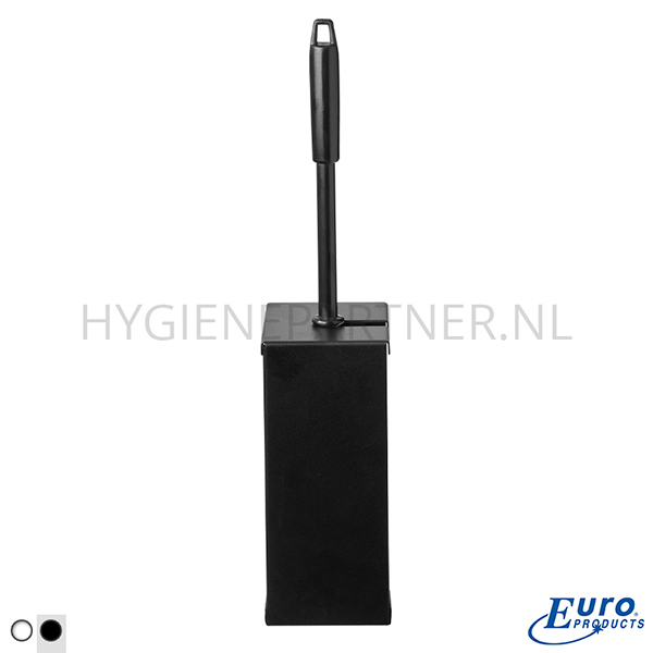 WM651015-90 Euro Products Quartz Black toiletborstel en houder RVS