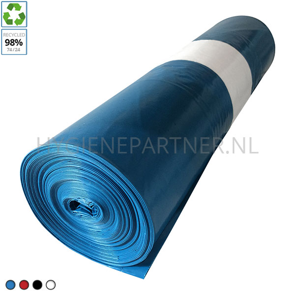 ZF051007 Afvalzakken blauw LDPE gerecycled T70 65x140 cm