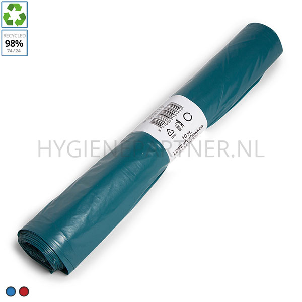 ZF051036 Afvalzakken blauw LDPE gerecycled T70 90x110 cm